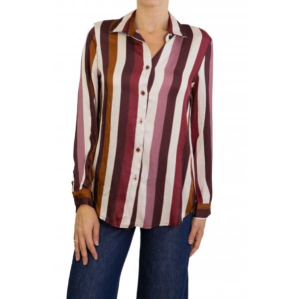 Camicia a righe multicolor 
